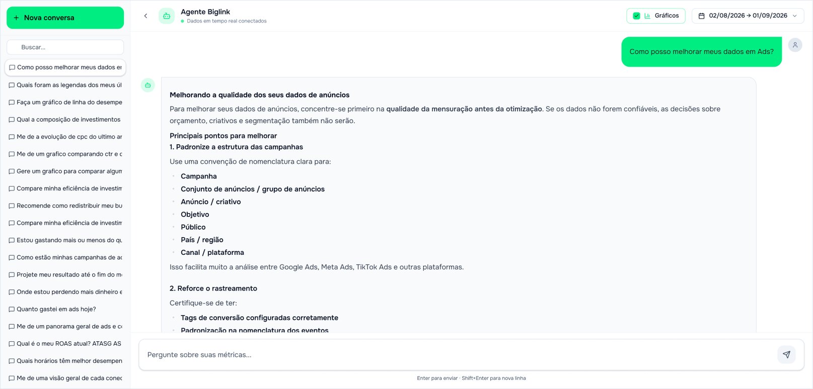 Recomendações e próximos passos